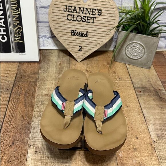 Vineyard Vines Men’s size 11 flip flops Grosgrain Ribbon‎ - Picture 7 of 12